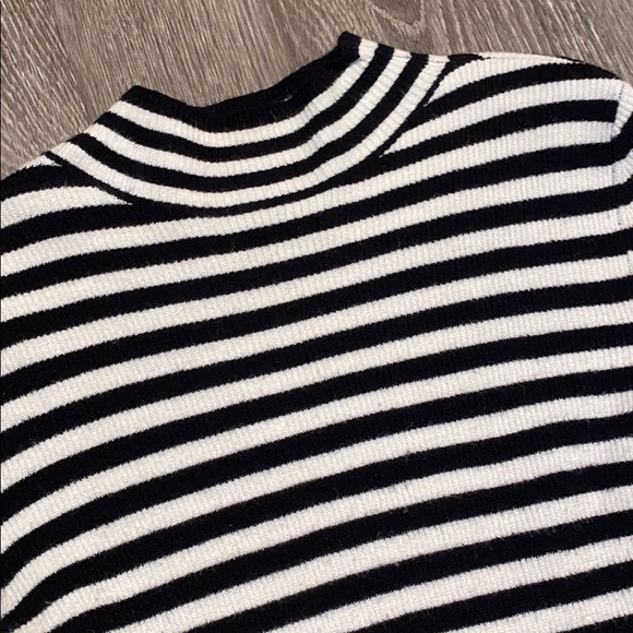 Express Mock Neck Flair Long Sleeve Sweater Dress - Picture 5 of 8